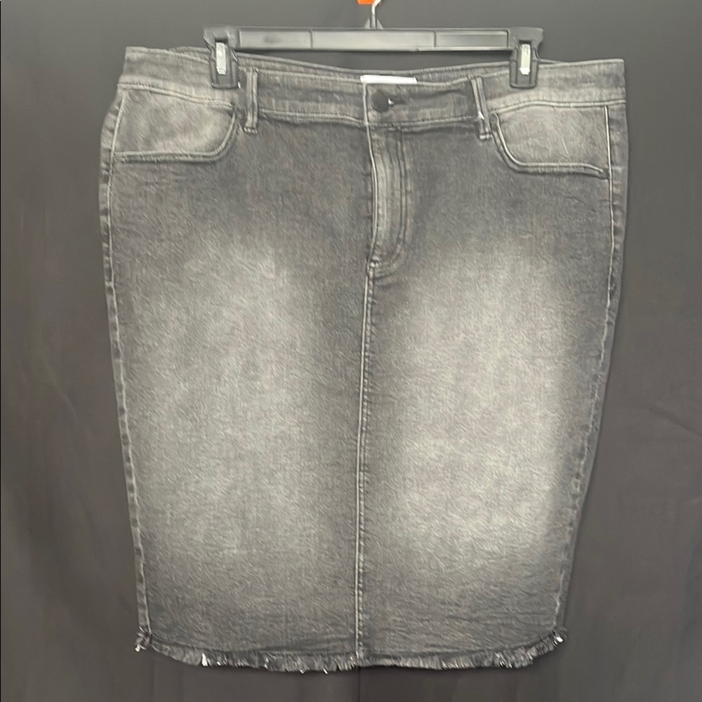 Lane Bryant Charcoal Denim Skirt